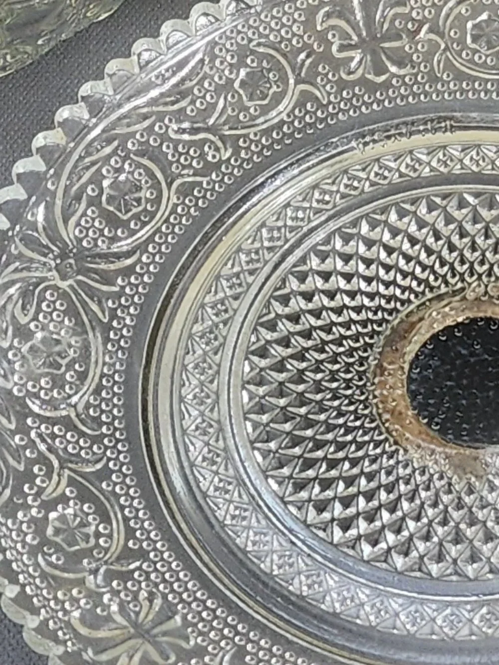 Pair of Elegant Vintage Serving Bowls & Candy Dish Pedestal with Silver Base - Picture 10 of 11